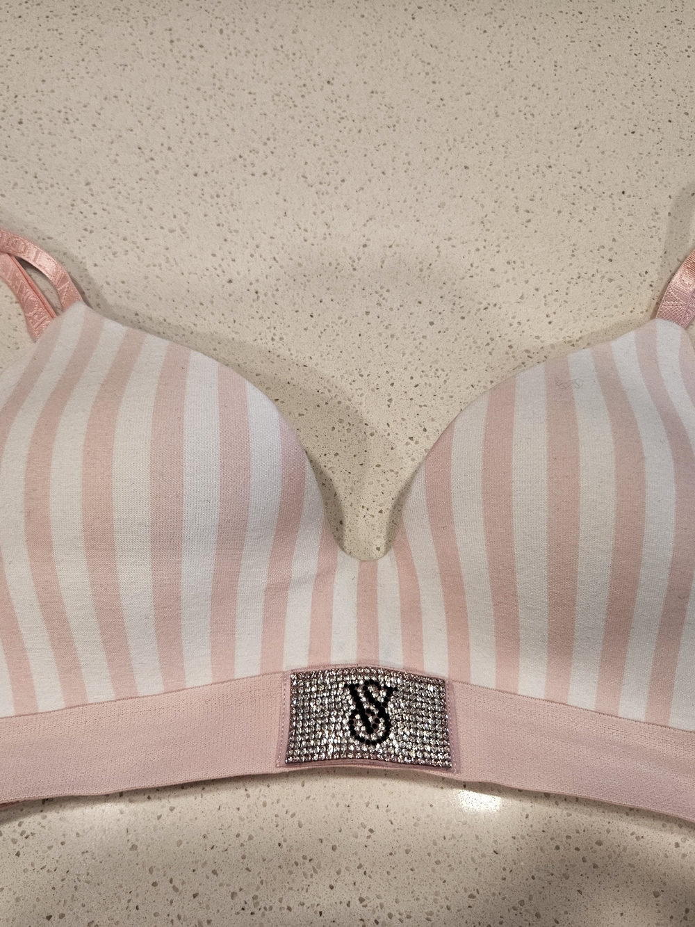 Victoria's Secret Pink & White Striped Lightly Padded Wireless Bra - Picture 3 of 11